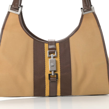Gucci Canvas Web Small Jackie O Hobo Brown 8 of 20
