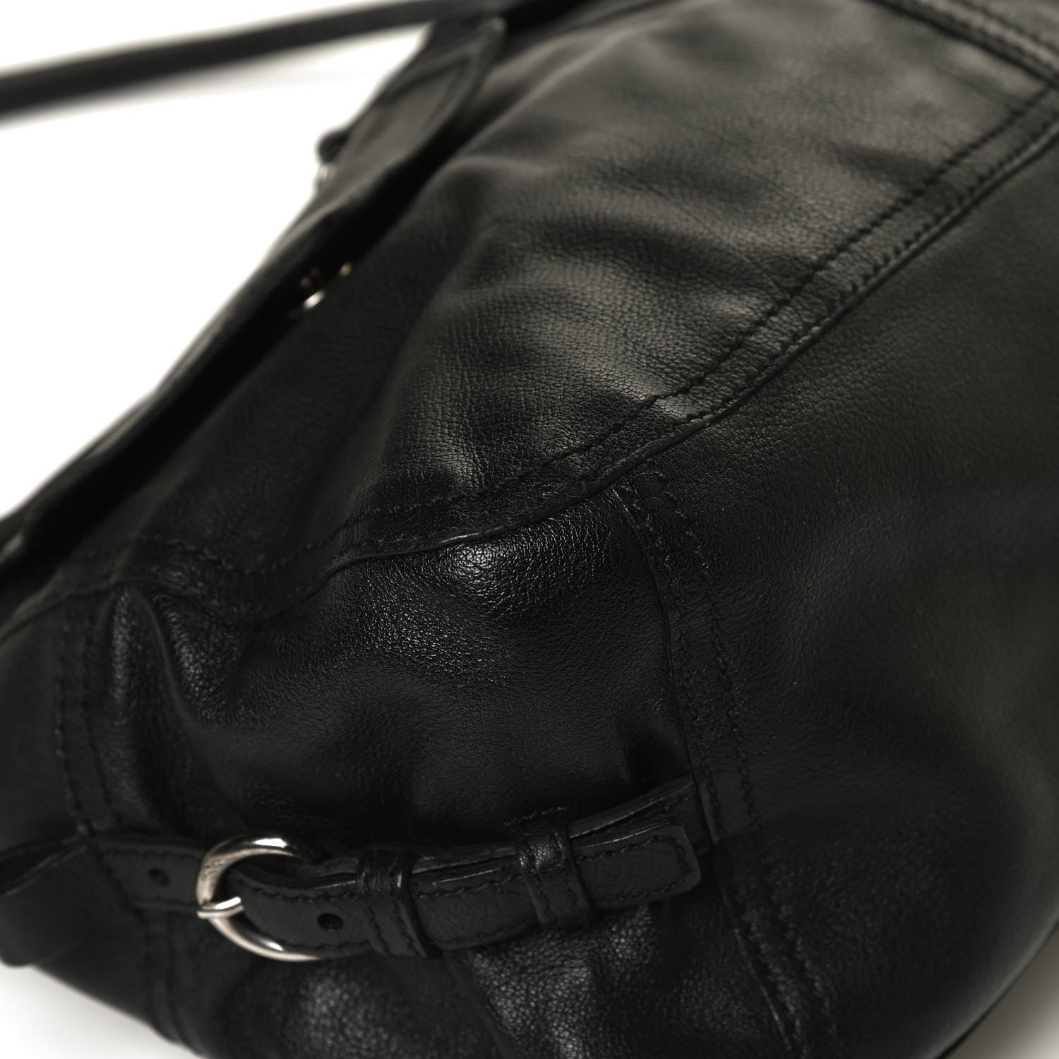Prada Buffalo Pocket Shoulder Bag Black 10 of 11