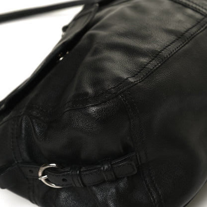 Prada Buffalo Pocket Shoulder Bag Black 10 of 11