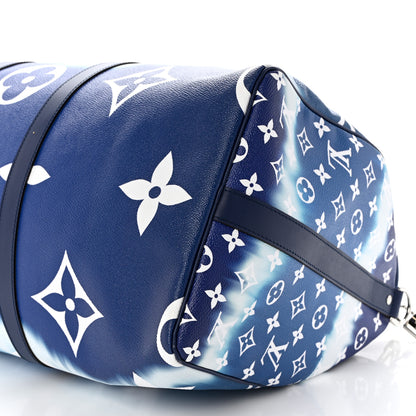 Louis Vuitton Monogram Escale Keepall Bandouliere 50 Blue 10 of 11