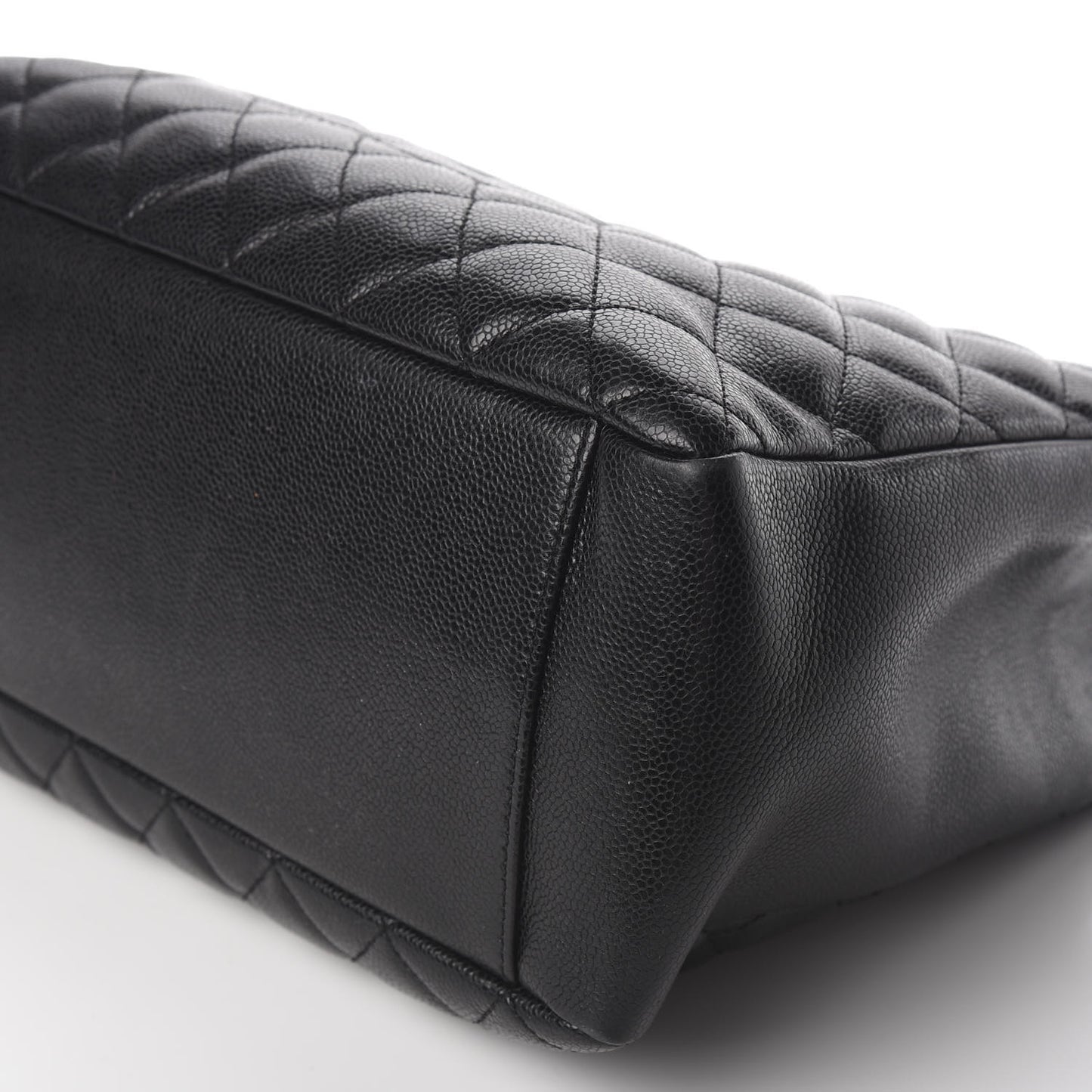 Caviar Quilted Grand Shopping Tote GST Black