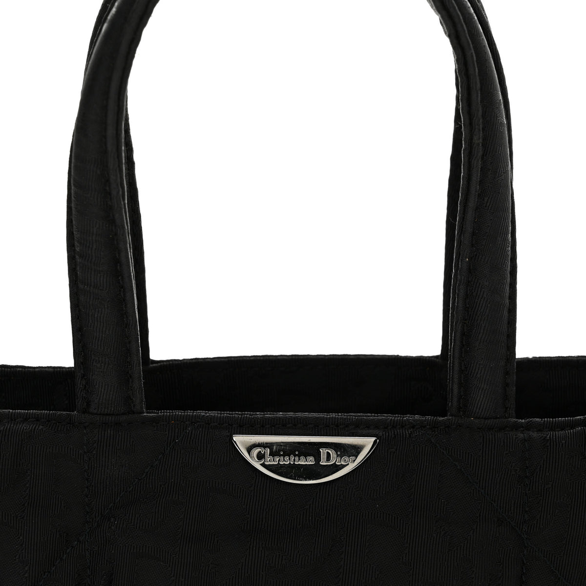 Christian Dior Nylon Cannage Panarea Tote  Black 11 of 12