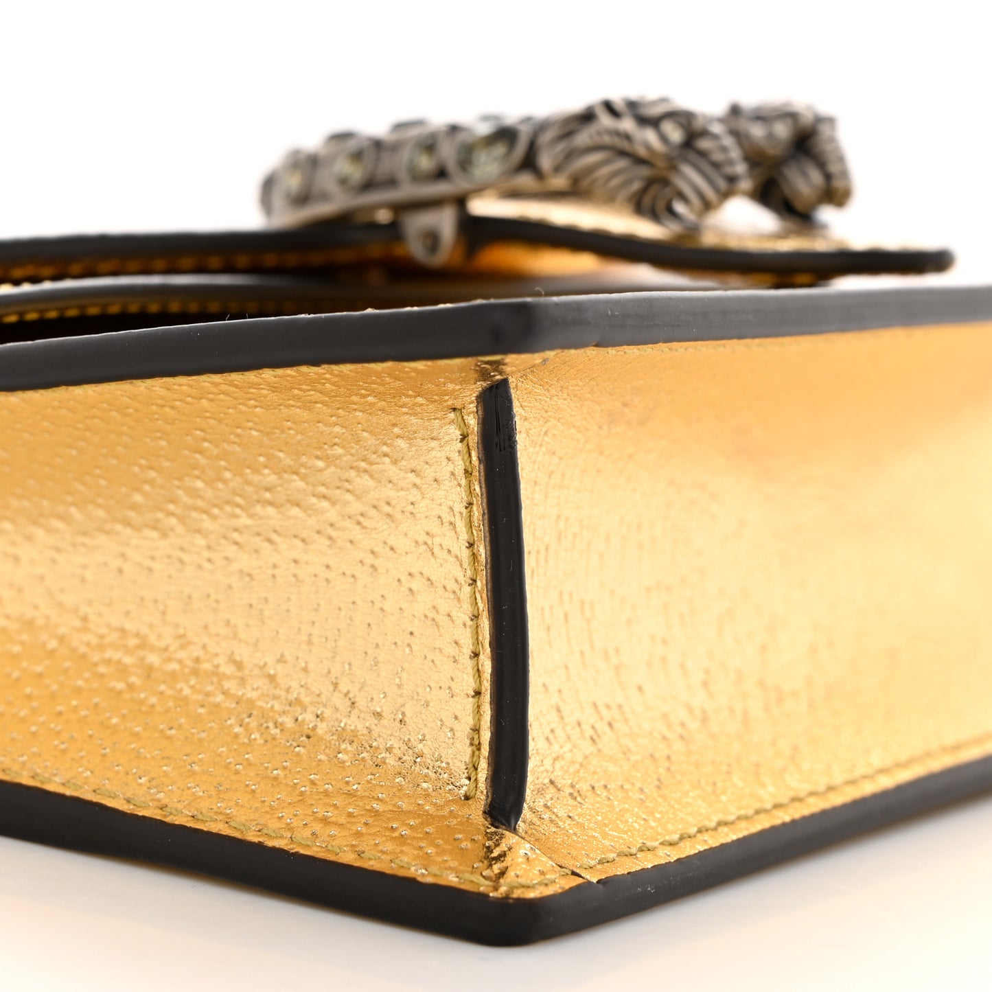 Metallic Calfskin Super Mini Dionysus Shoulder Bag Gold