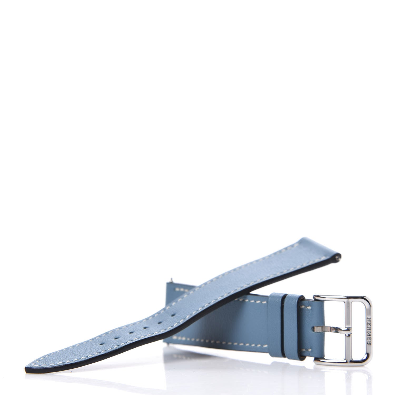 Hermes Swift Heure H Hour Watch Strap Blue Jean 4 of 5