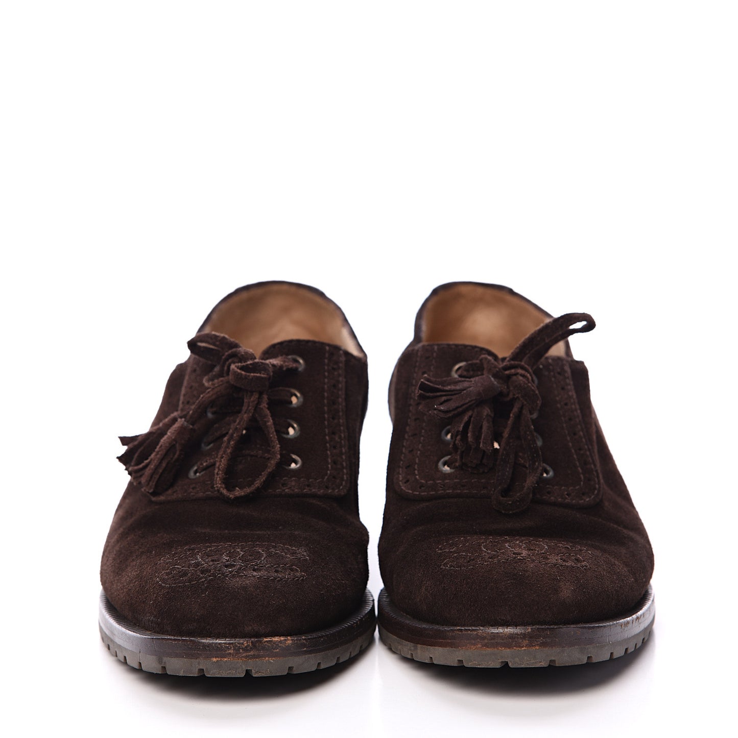 Suede CC Lace Up Oxford 38 Brown