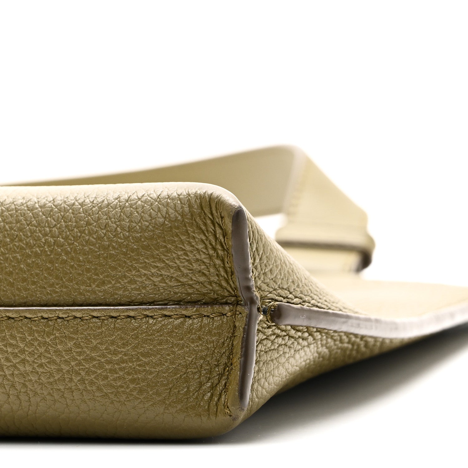 Loewe Soft Grained Calfskin Vertical T-Pocket Crossbody Bag Khaki