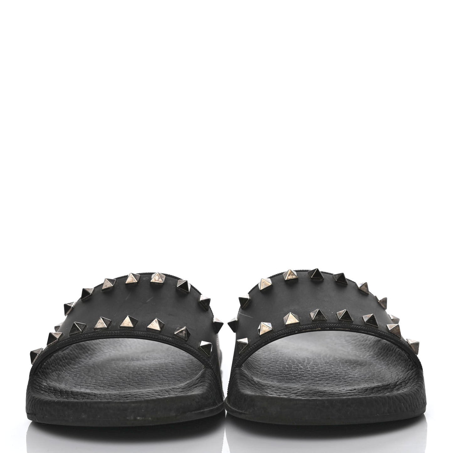Rubber Rockstud Slide Sandals 38 Black