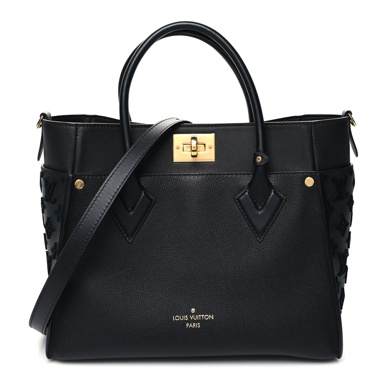 Calfskin Monogram Tufting On My Side Black
