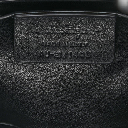 Salvatore Ferragamo Calfskin Cage Bag Black 7 of 10