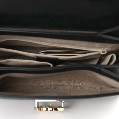 Gucci Dollar Calfskin Interlocking G Top Handle Shoulder Bag Black 5 of 13