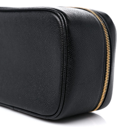 Chanel Caviar Vanity Cosmetic Case Black 10 of 12
