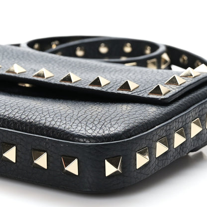 Valentino Garavani Grainy Calfskin Rockstud Crossbody Pouch Black 8 of 8