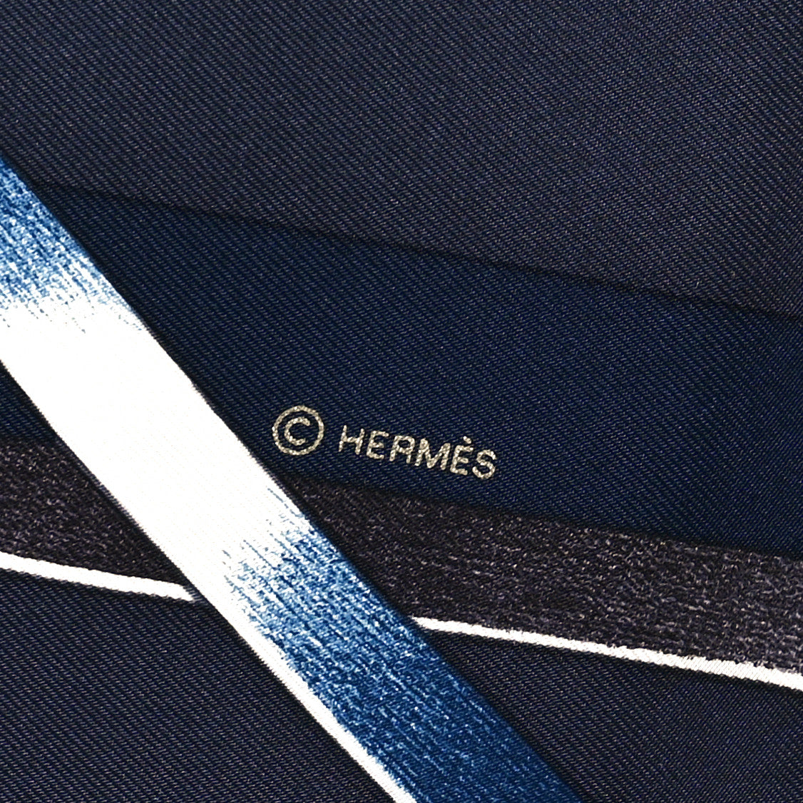 Hermes Silk Figure Artistique Scarf 90 Bleu Noir Brun Chocolate 4 of 5