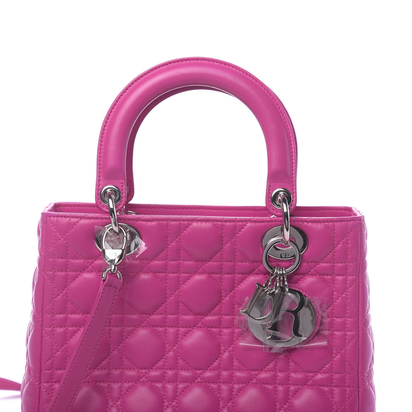 Lambskin Cannage Medium Lady Dior Pink