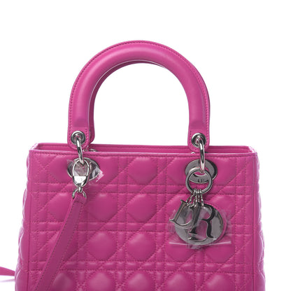 Christian Dior Lambskin Cannage Medium Lady Dior Pink 10 of 10