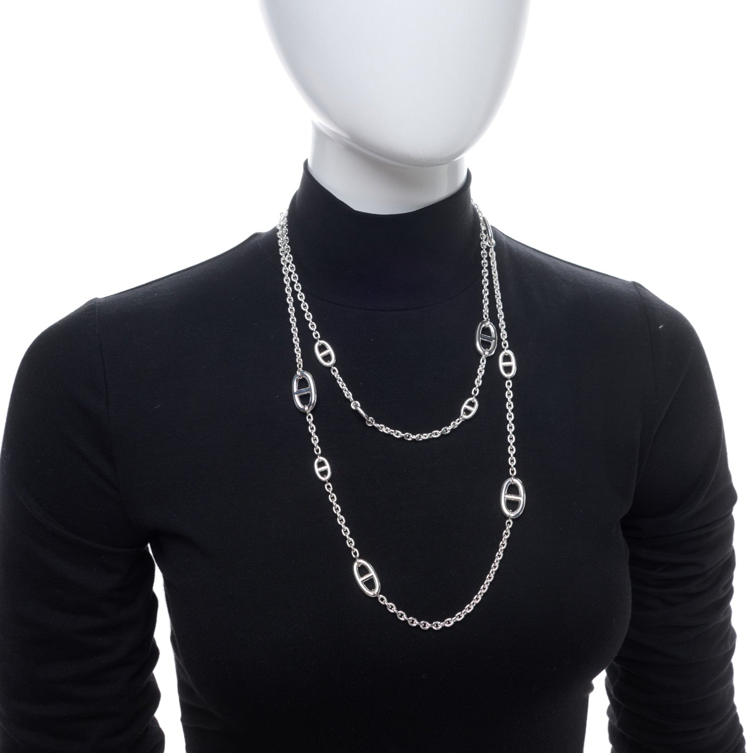 Hermes Sterling Silver Farandole Necklace 120 2 of 5