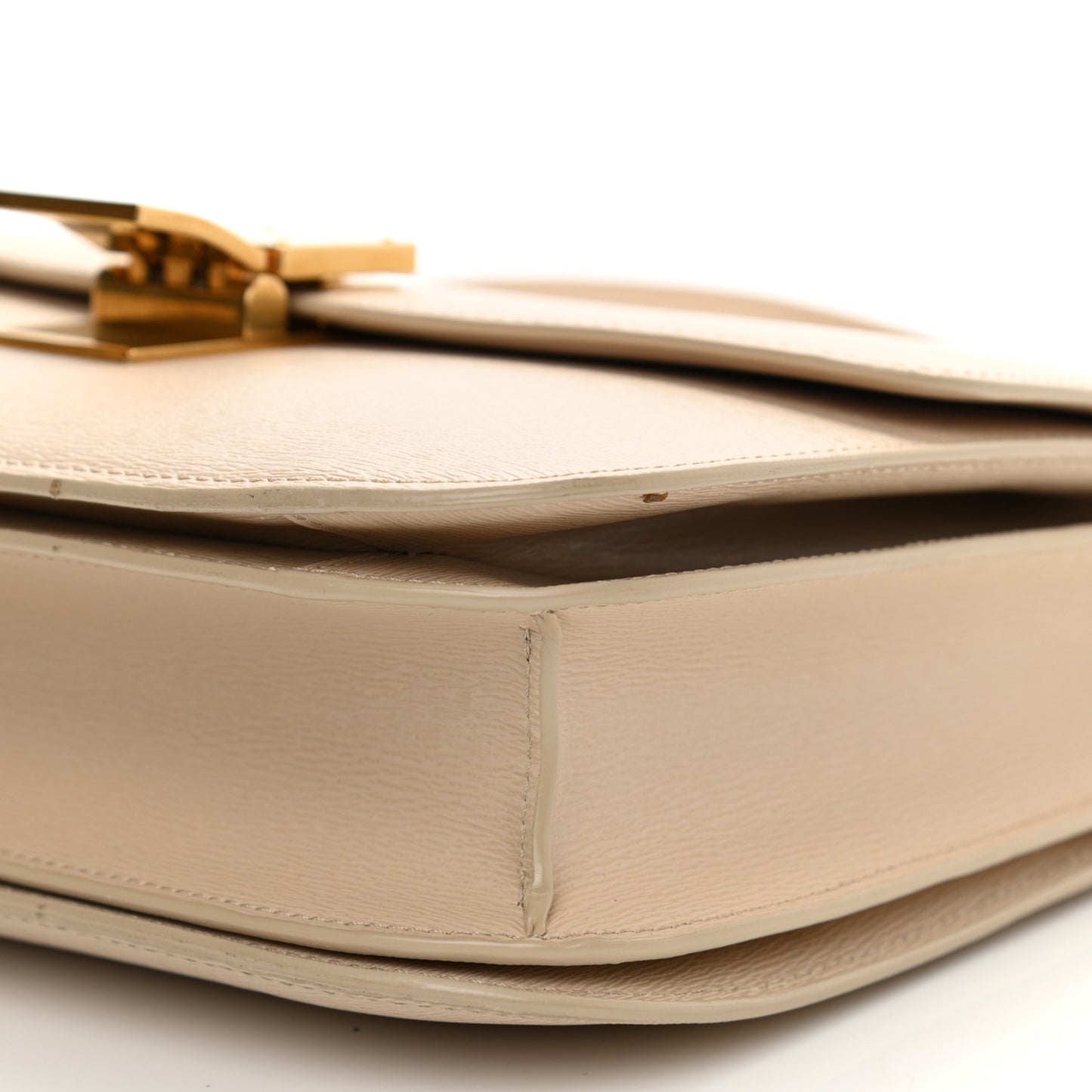 Liege Calfskin Medium Classic Box Flap Bag Powder