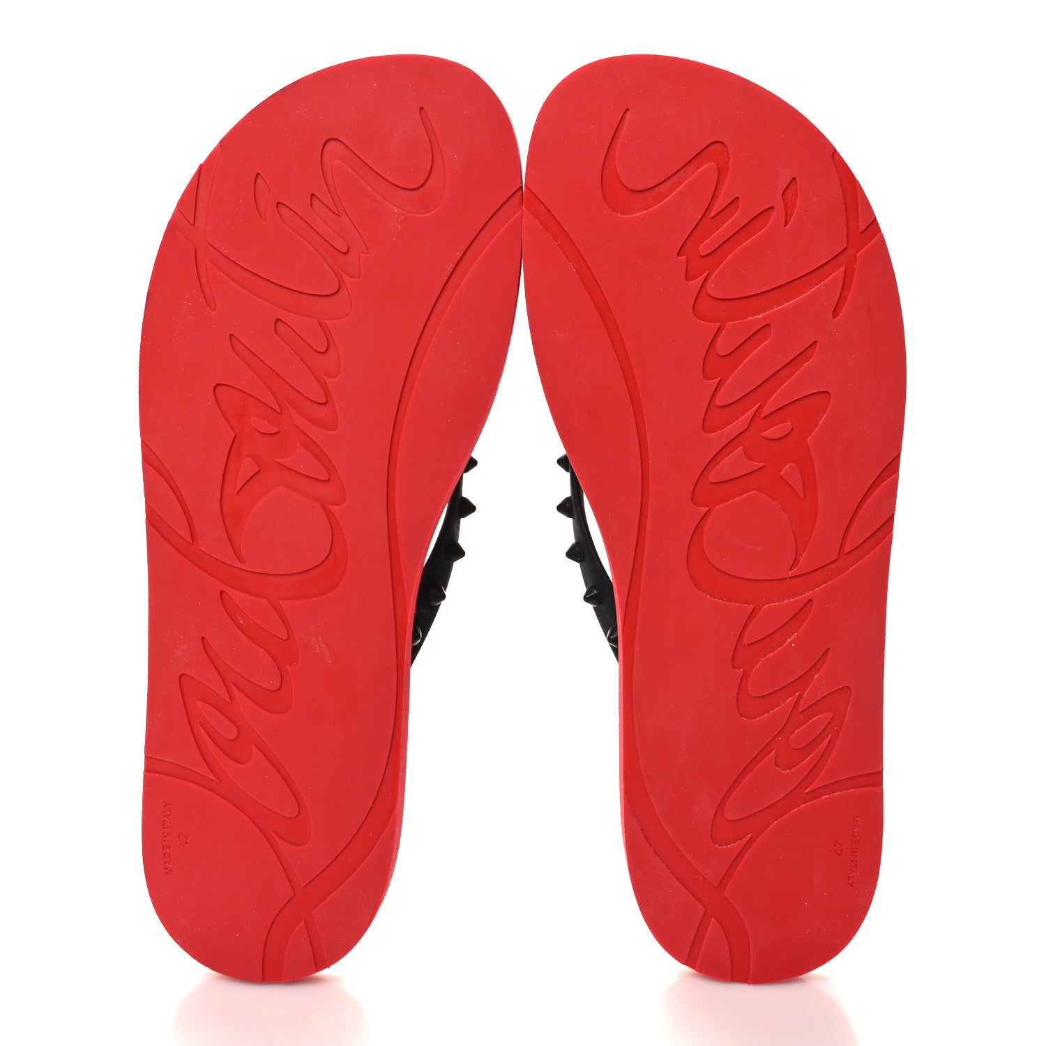 Christian Louboutin Rubber Spike Mens Loubi Flip Flop 42 Black 5 of 6