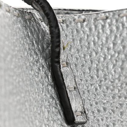 Fendi Cuoio Romano Lux Selleria Carla Shopping Tote Argento 11 of 12
