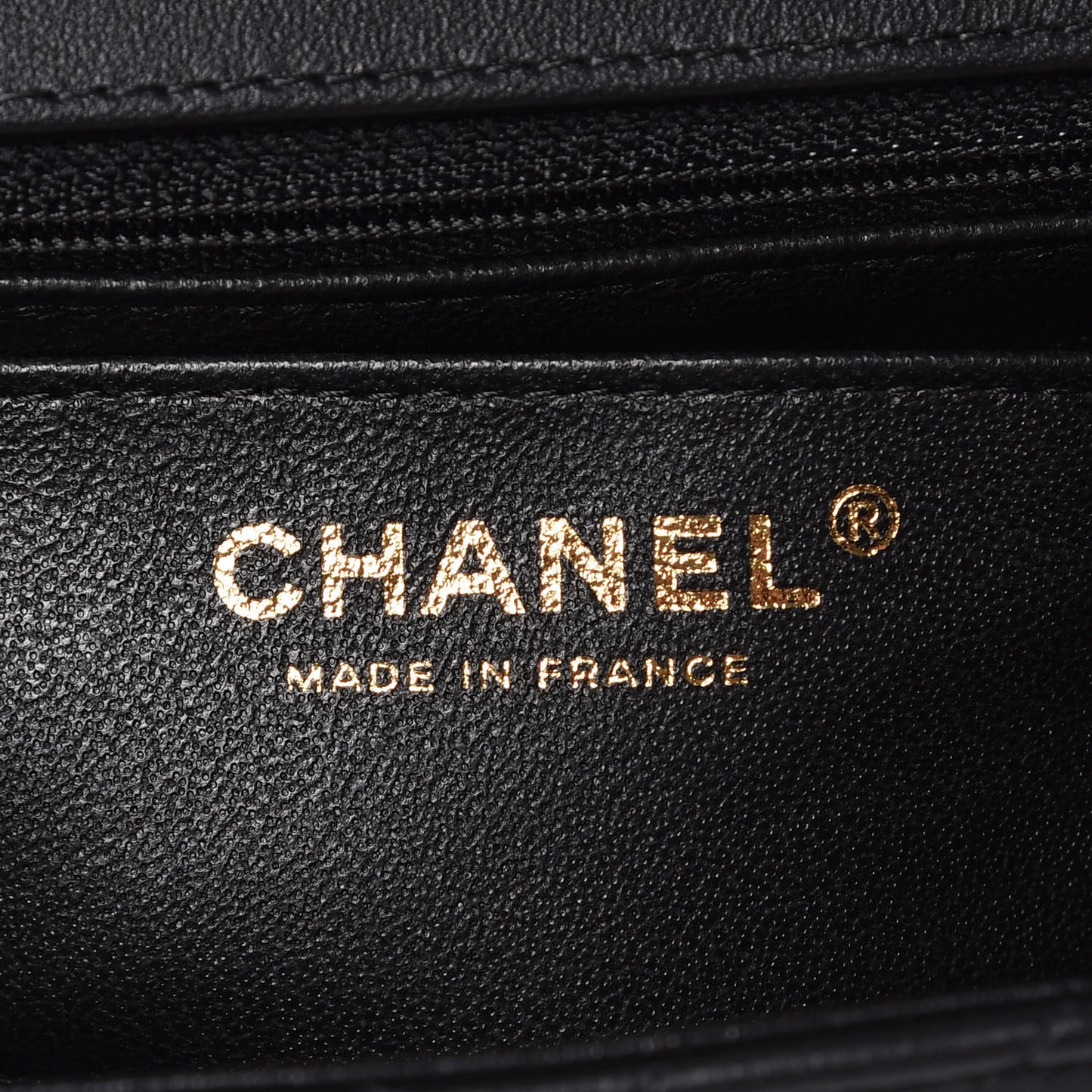 Lambskin Chevron Quilted Mini Rectangular Flap Black