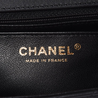 Chanel Lambskin Chevron Quilted Mini Rectangular Flap Black 8 of 10