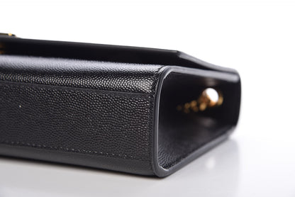Saint Laurent Grain De Poudre Medium Classic Monogram Kate Satchel Black 9 of 9