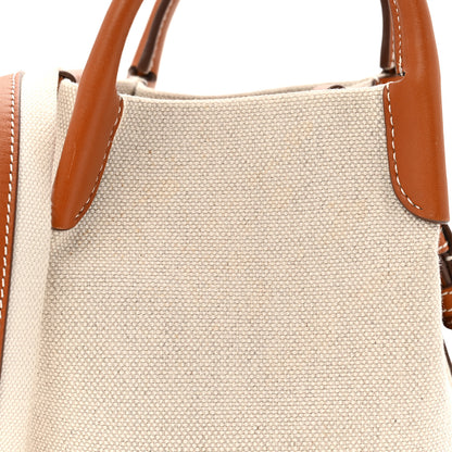 Loro Piana Cotton Linen Calfskin Micro Bale Bag Natural Warm Tan 7 of 9