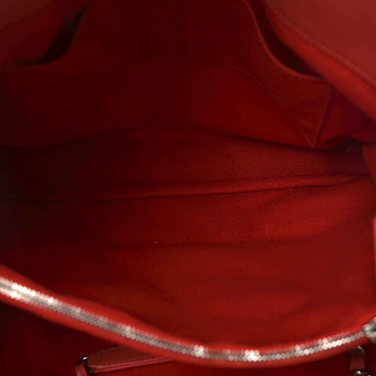 Calfskin Perforated Up In The Air Tote Red