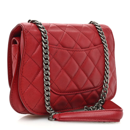 Chanel Goatskin Quilted Small Natural CC Flap Red 3 of 11