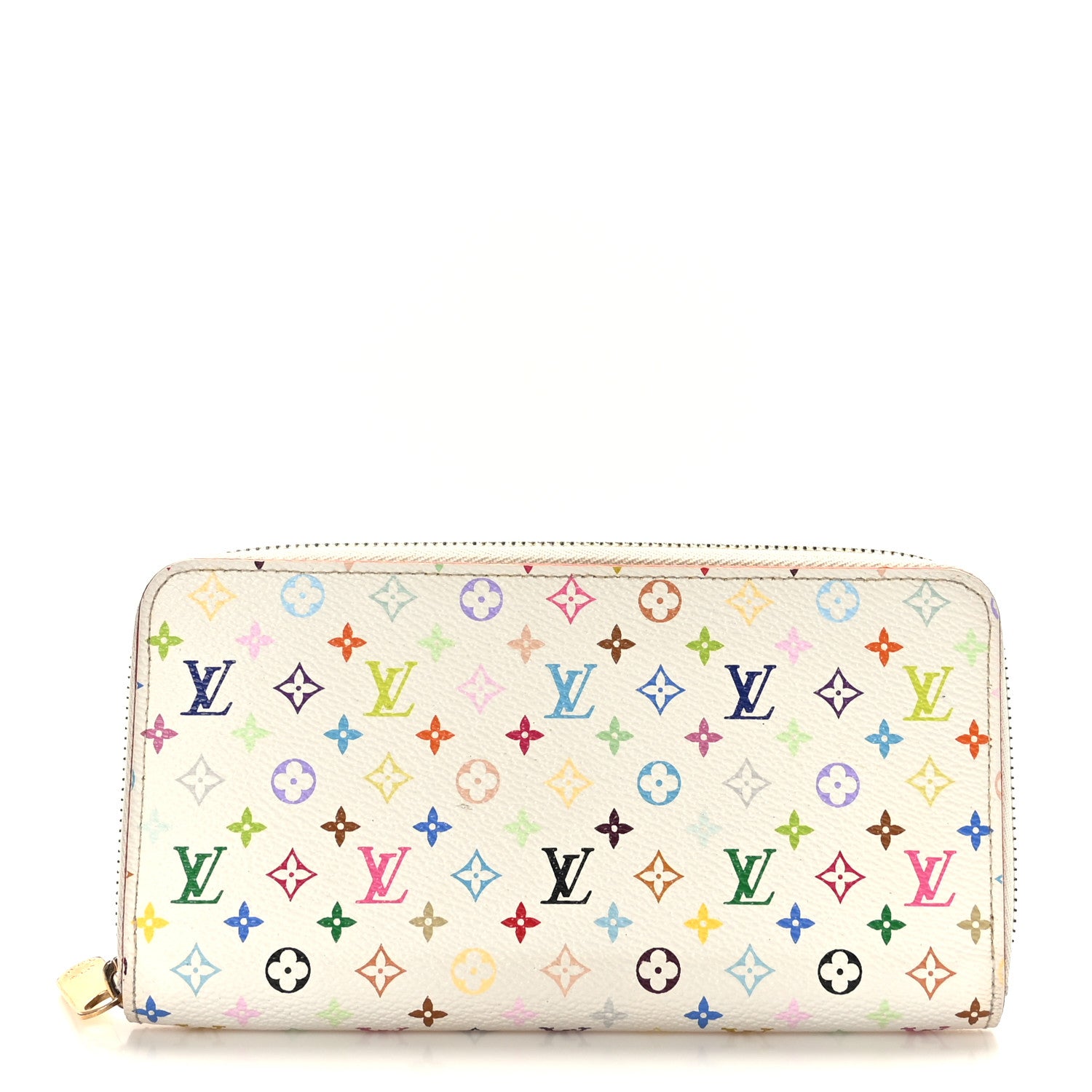 Louis Vuitton Monogram Multicolor Zippy Wallet White Litchi 1 of 6