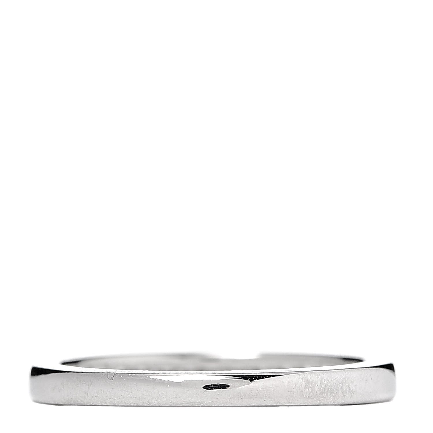Tiffany Platinum Diamond .22ctw Half Circle Wedding Band Ring 52 6 3 of 5