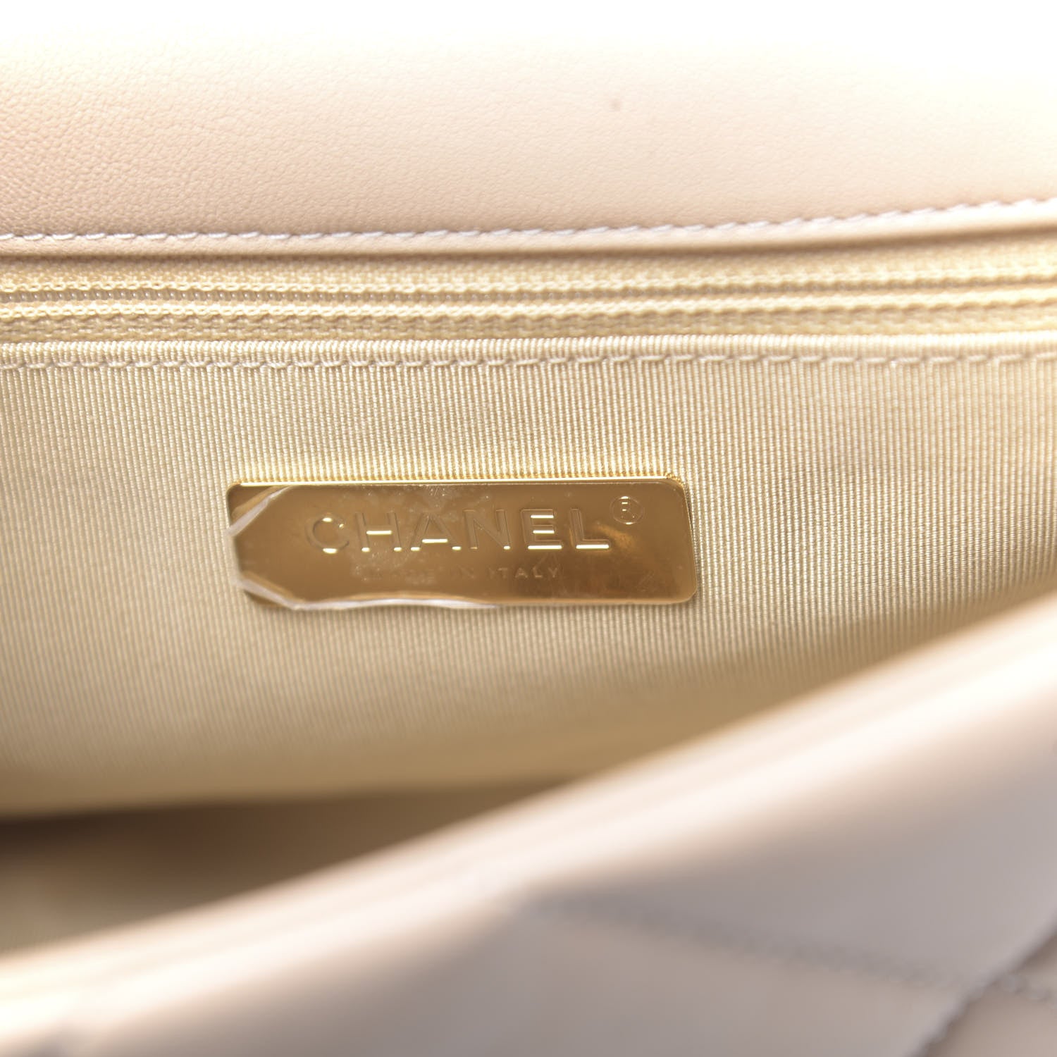 Chanel Lambskin Quilted Medium 19 Flap Beige 6 of 11