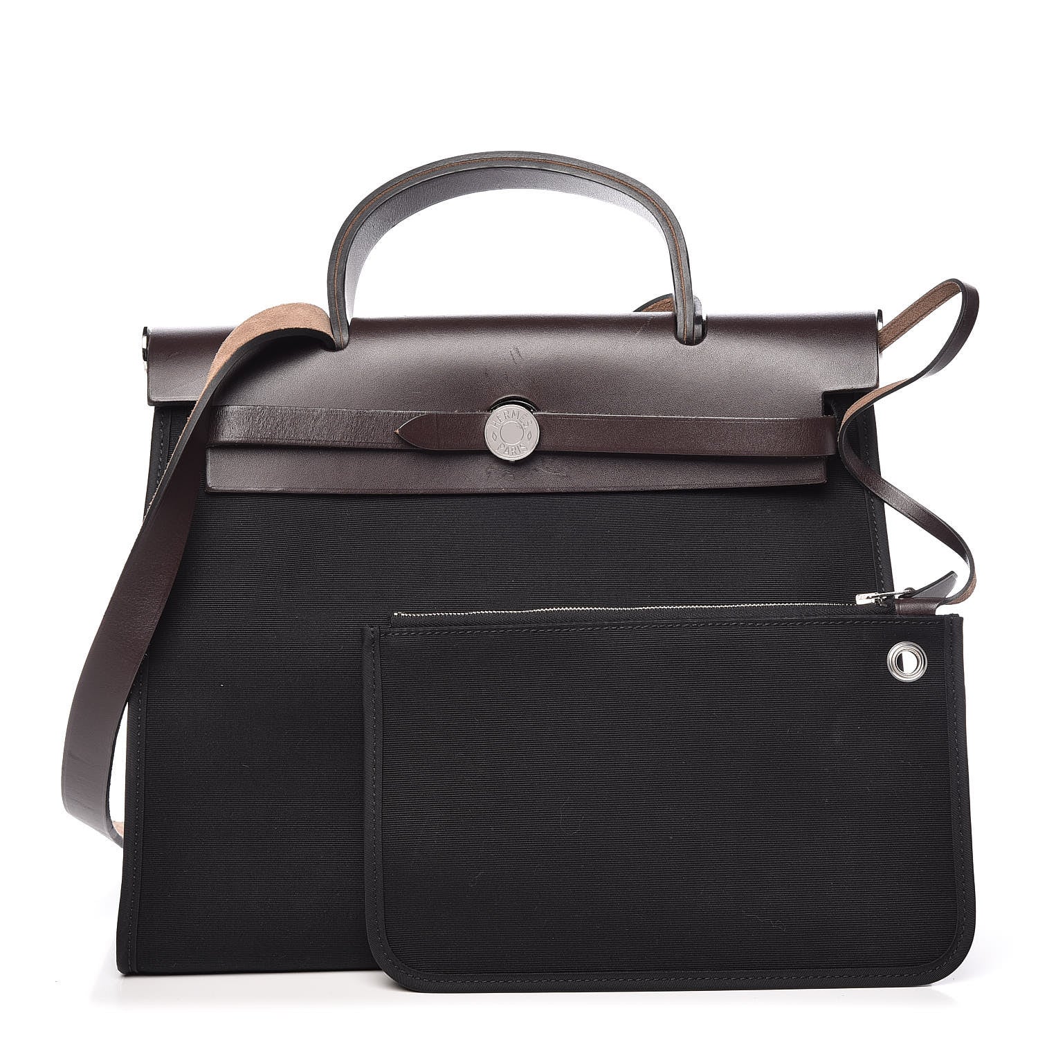 Hermes Toile Vache Hunter Herbag Zip 31 PM Black Ebene 1 of 12