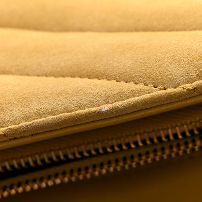 Saint Laurent Suede Y Quilted Monogram Medium Loulou Chain Satchel Chartreuse 12 of 15