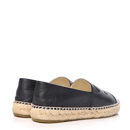 Chanel Lambskin CC Espadrilles 36 Black 4 of 10