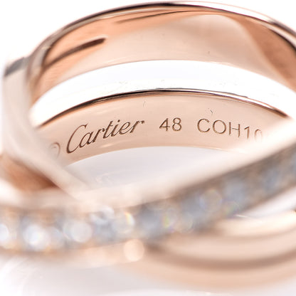 Cartier 18K Pink Gold Diamond Paris Nouvelle Vague Ring 48 4.5 3 of 5