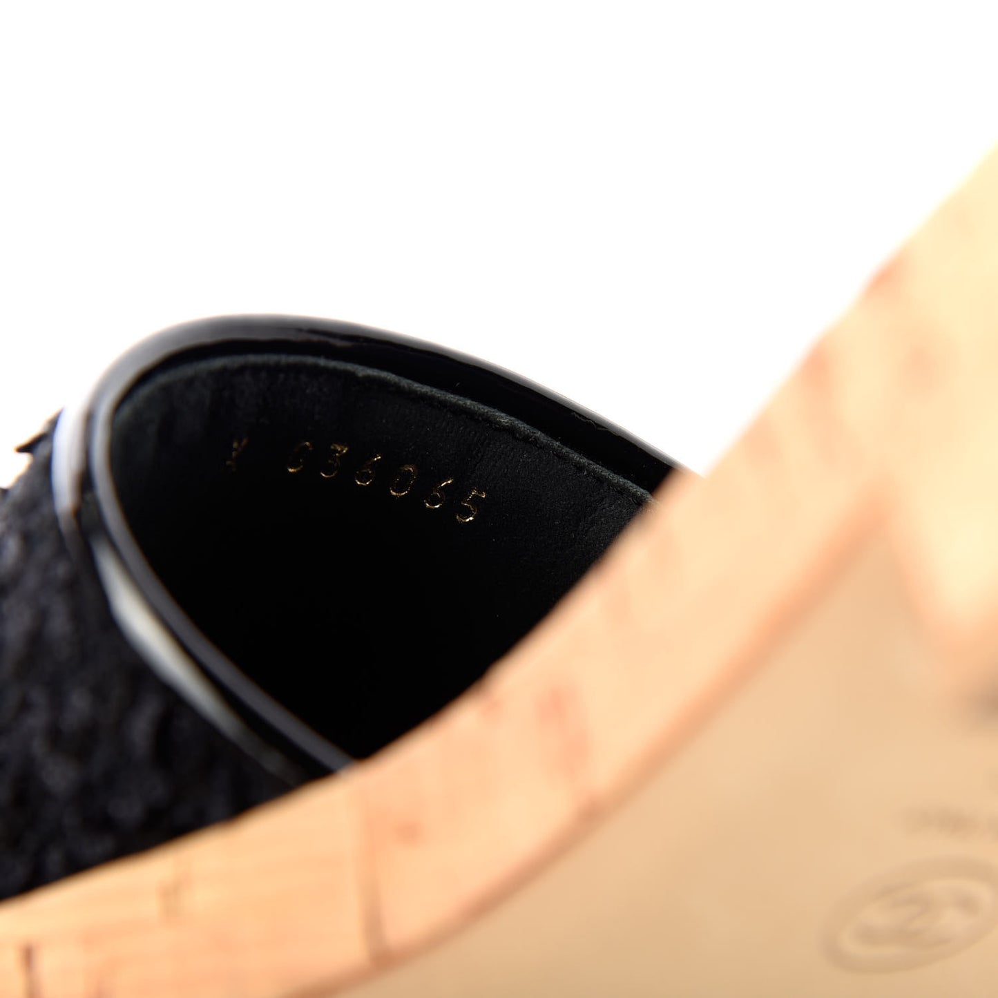 Tweed Cork CC Mule Sandal 40 Black