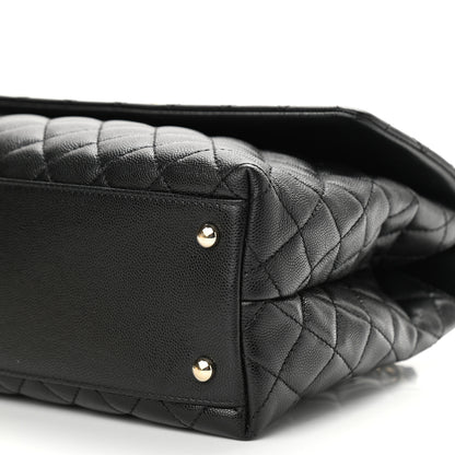 Chanel Caviar Quilted Medium Coco Handle Flap Black 10 of 10