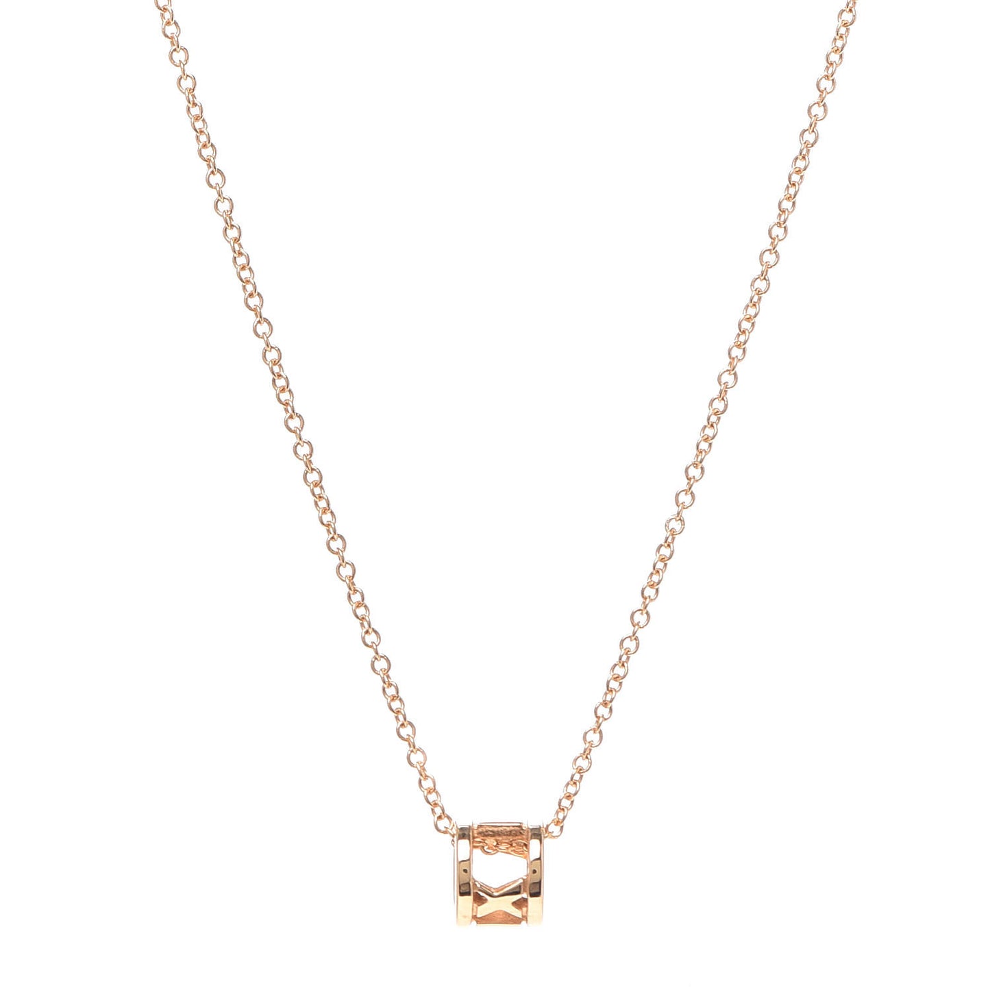 18K Rose Gold Atlas Open Pendant Necklace