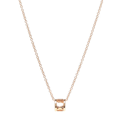 Tiffany 18K Rose Gold Atlas Open Pendant Necklace 1 of 5