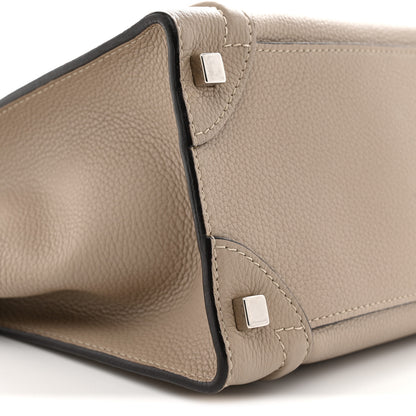 Celine Drummed Calfskin Micro Luggage  Dune 9 of 12