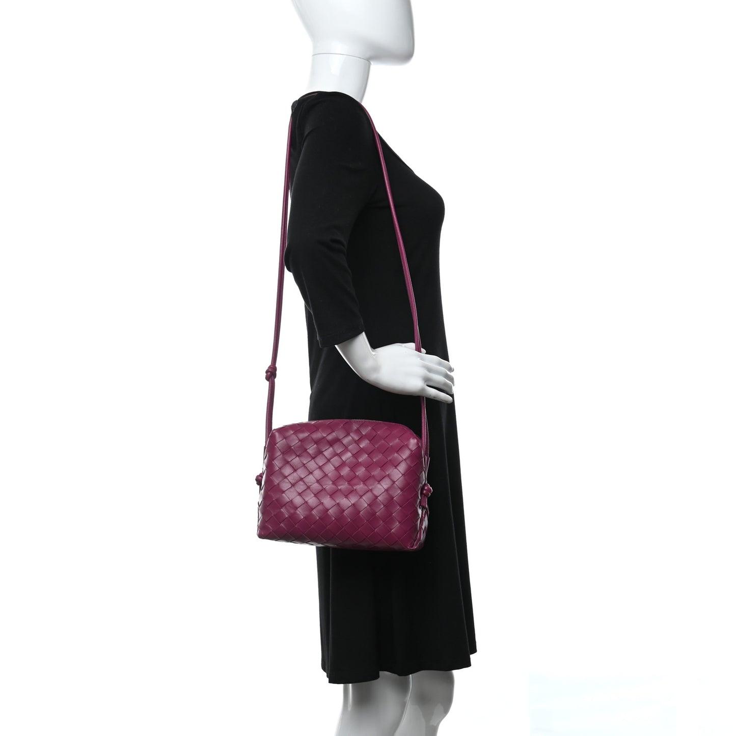 Nappa Intrecciato Small Loop Camera Bag Cinnabar