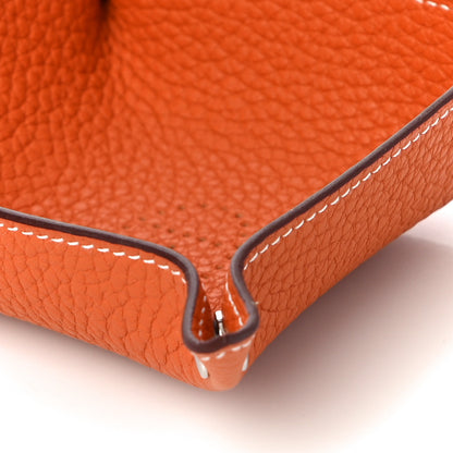 Hermes Taurillon Clemence Mises et Relances Change Tray Potiron 6 of 10