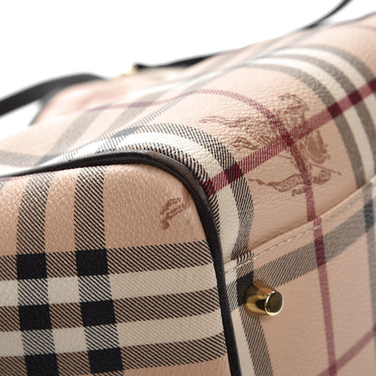 Burberry Haymarket Check Small Canterbury Tote Chocolate 8 of 11