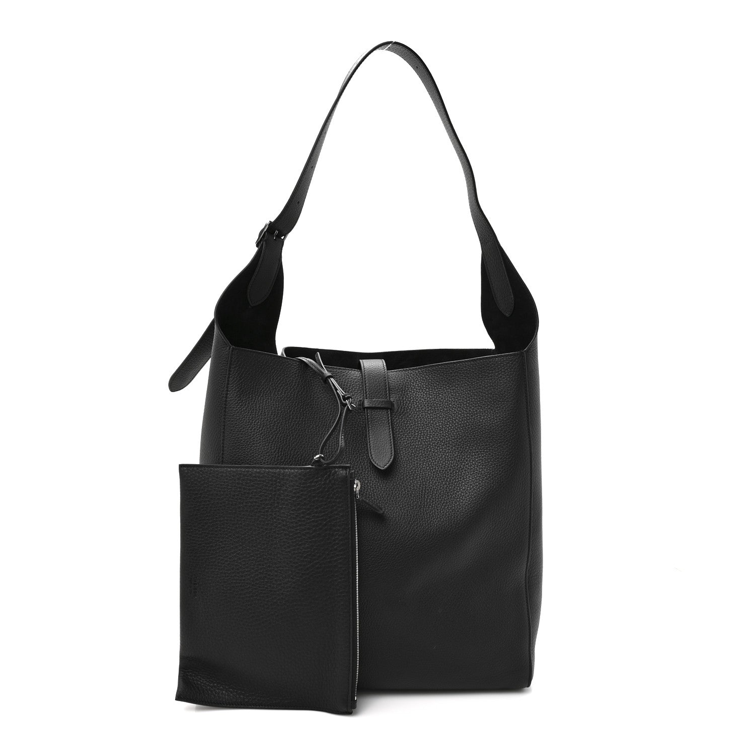 The Row Grained Calfskin Blake Hobo Black 3 of 10