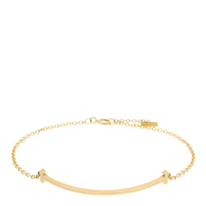 Tiffany 18K Yellow Gold T Smile Bracelet 1 of 4