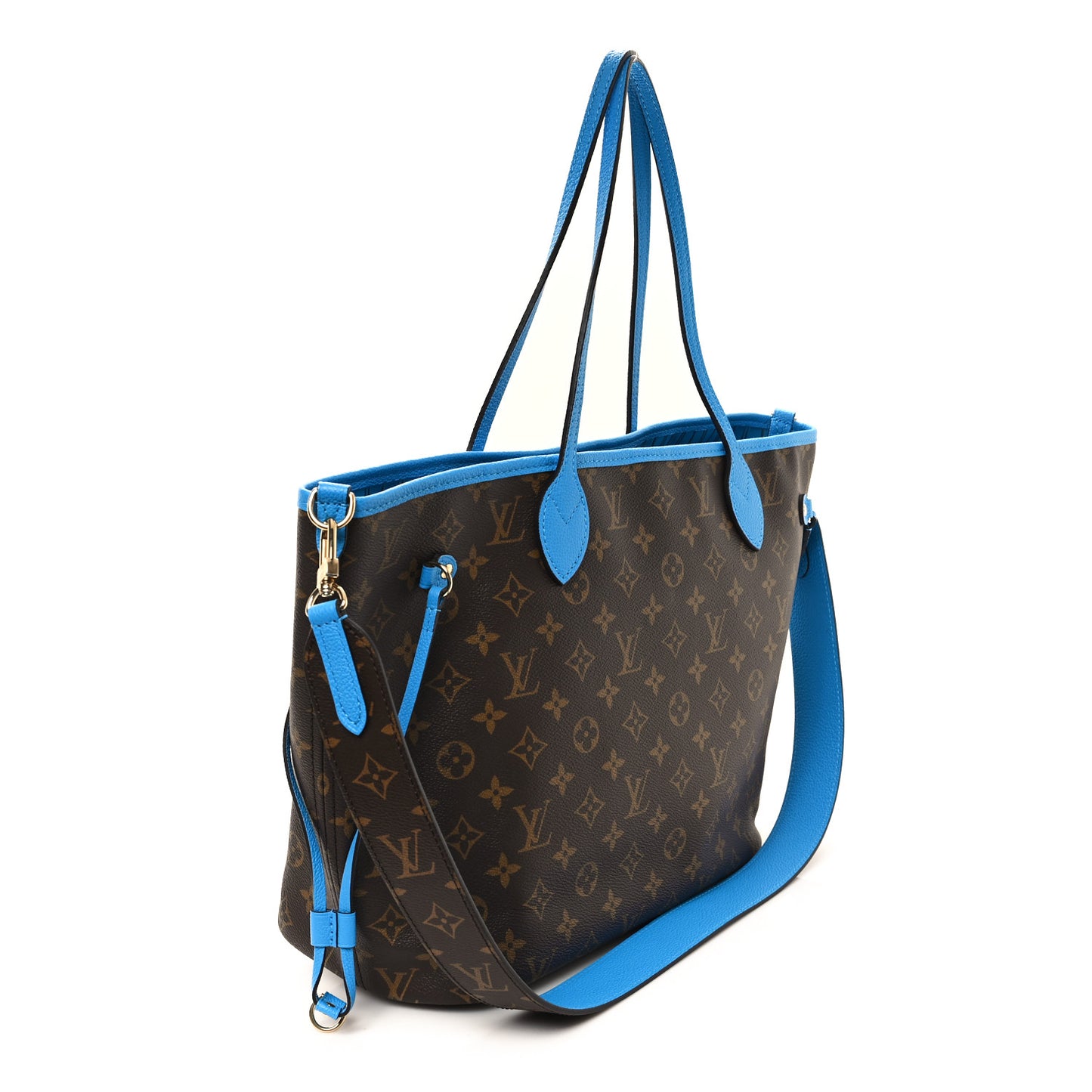Monogram Inside Out Neverfull Bandouliere MM Gaston Blue