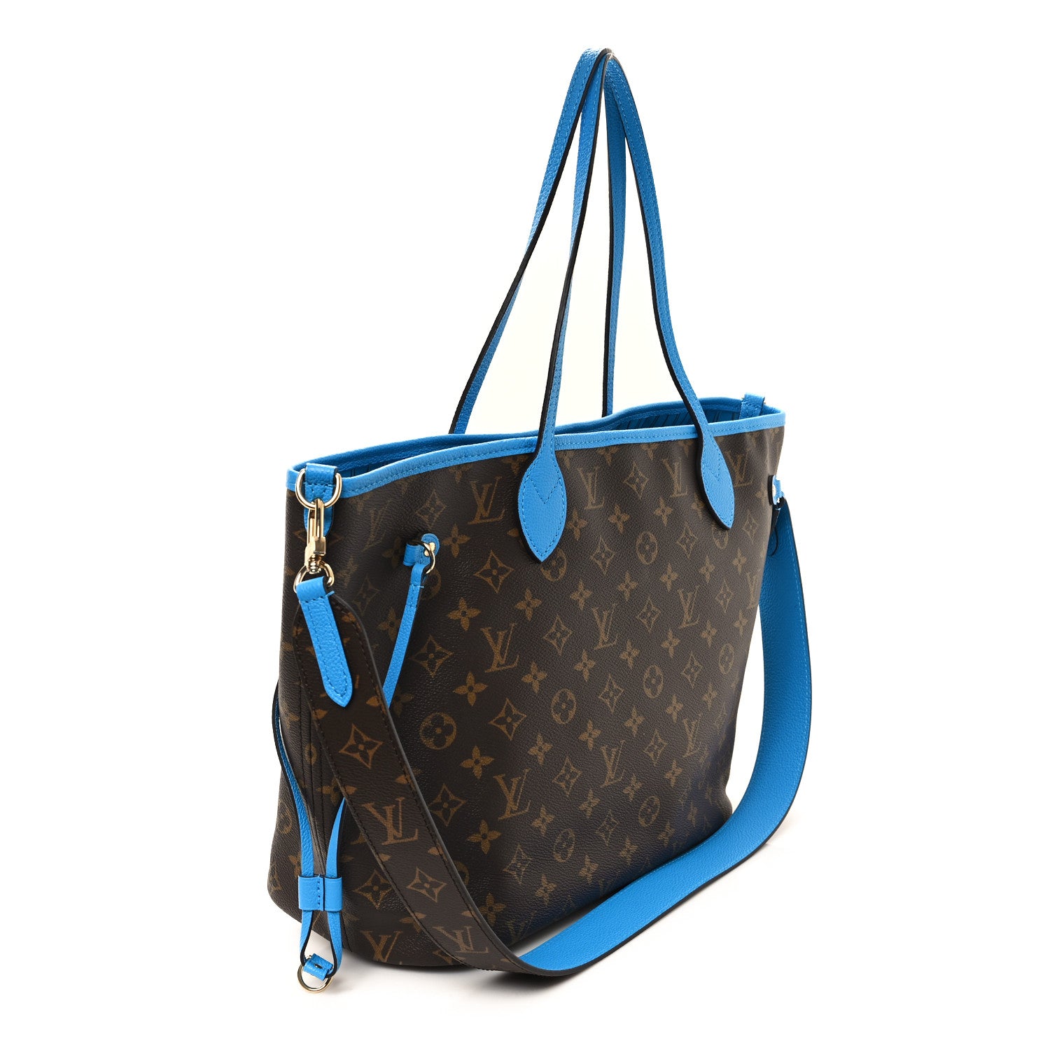 Louis Vuitton Monogram Inside Out Neverfull Bandouliere MM Gaston Blue 3 of 15