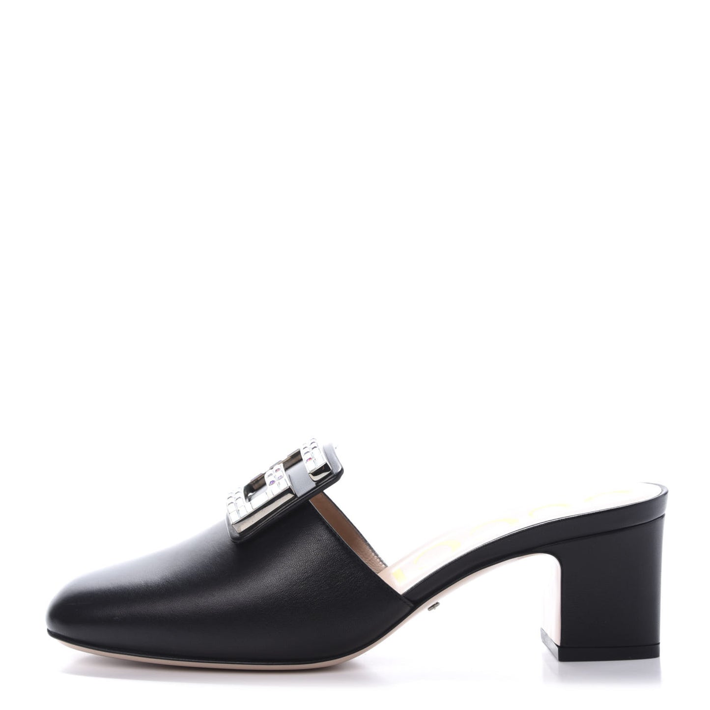 Malaga Kid Crystal Square G Madelyn 60mm Mules 37.5 Black