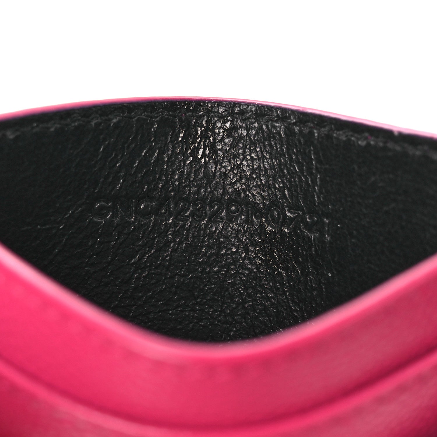 Saint Laurent Grain De Poudre Matelasse Chevron Monogram Credit Card Case Fresh Fuxia 7 of 8